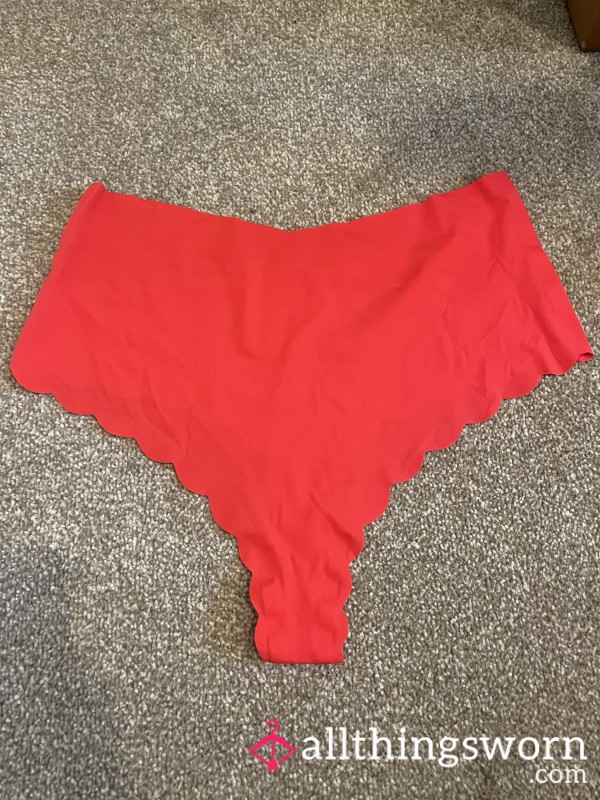 Bright Red Used Thong