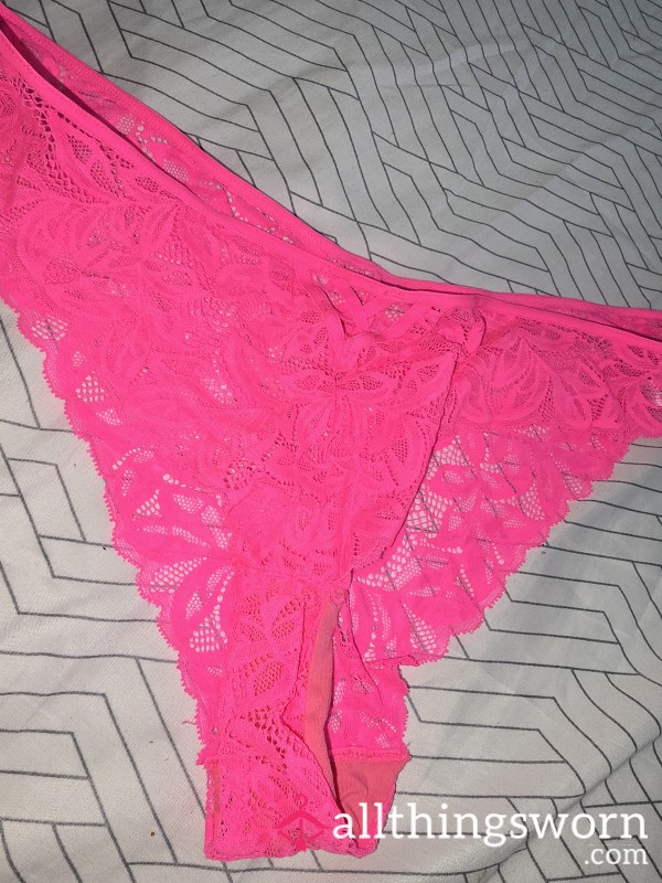 Bright S**y Laced Pink Panties
