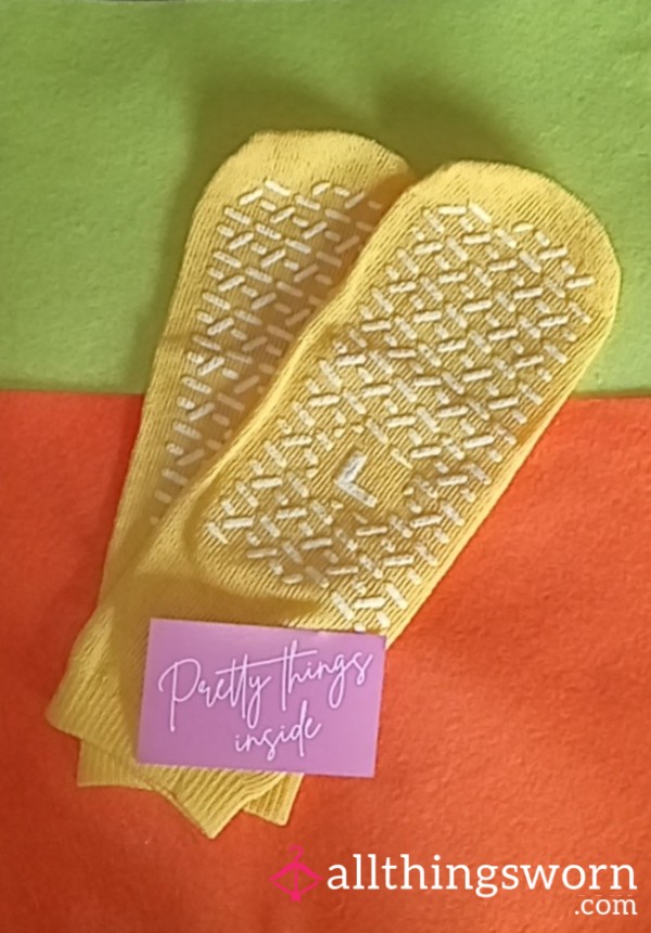 Bright Yellow Gripping Socks!!