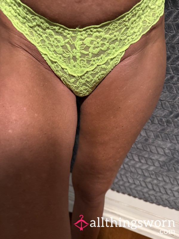 S**y Green Lace Thongs