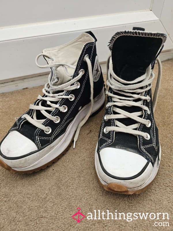 Broken And Abused Pair Of High Top Platform Converse 💀