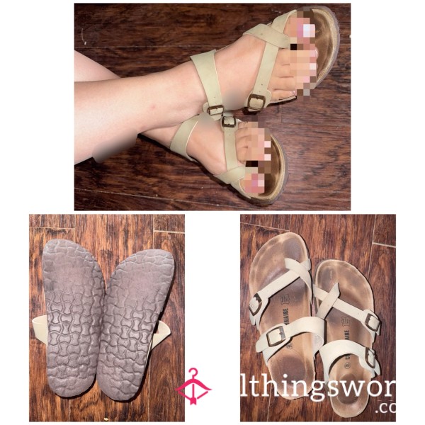 Broken For You – Worn Leather Sandals 👣