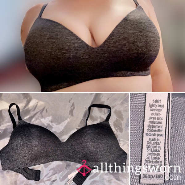 Broken Gray Marbled Bra