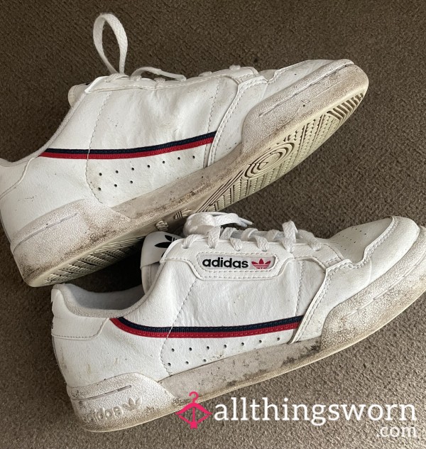 Very Well Worked Trainers From A Busy Goddess — Ready For Their Next Loyal Owner 👟🦶💦