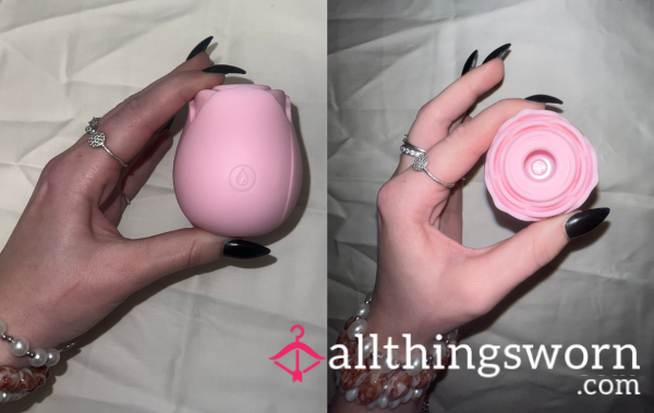 Broken Light Pink Silicone Rose Toy