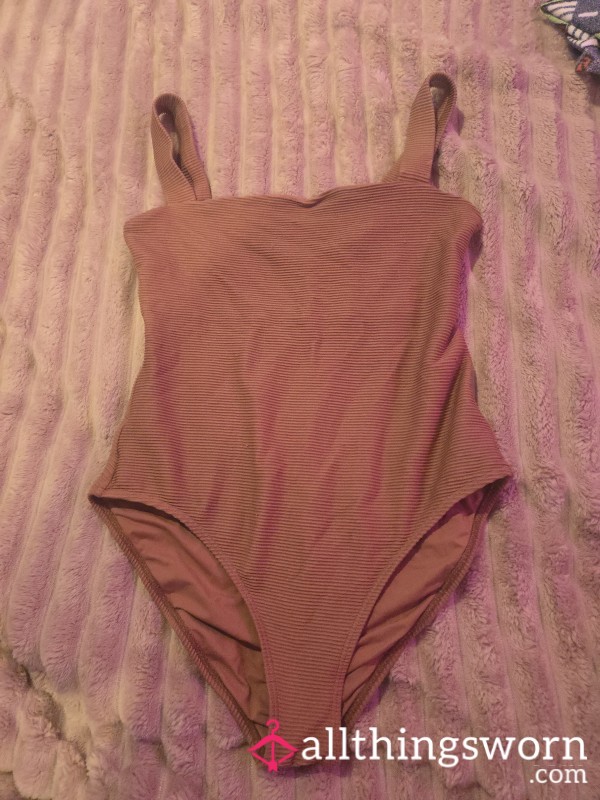 Brown 1 Piece Swimwear