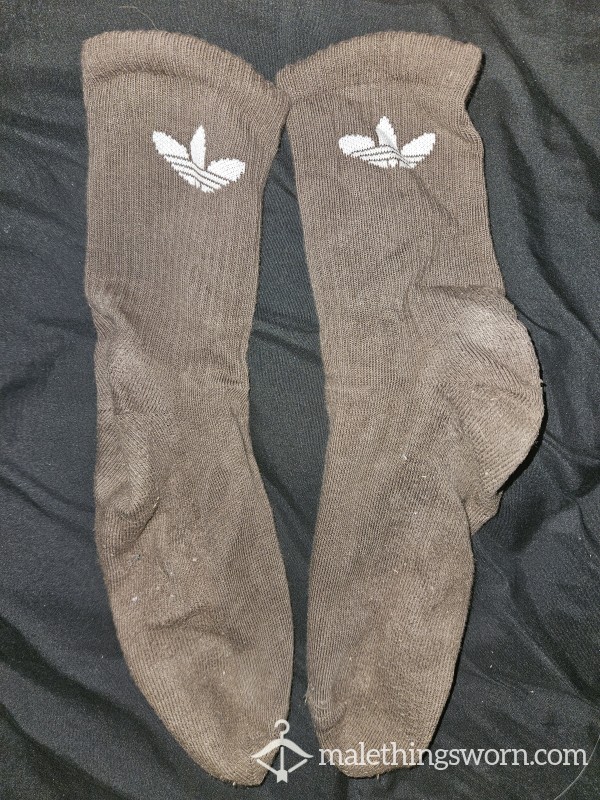Brown Adidas Socks
