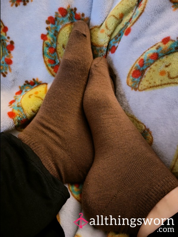 Brown Ankle Socks