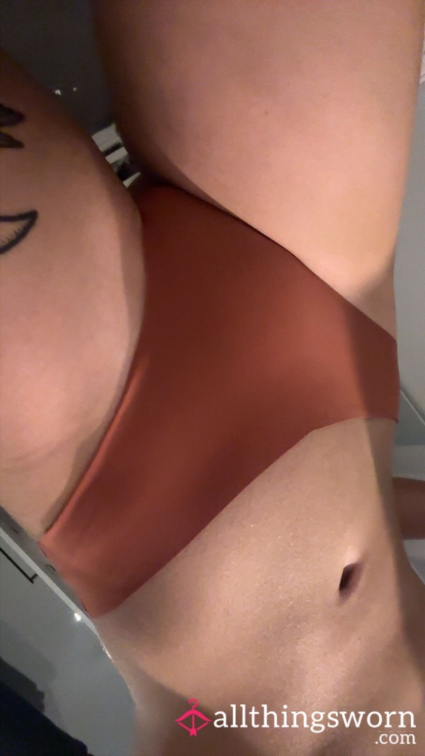 24 Hour Worn Brown Boxer Thong 🤎😍(with 4 FREE Photos)