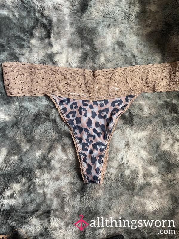 Brown Cheetah Print Thong