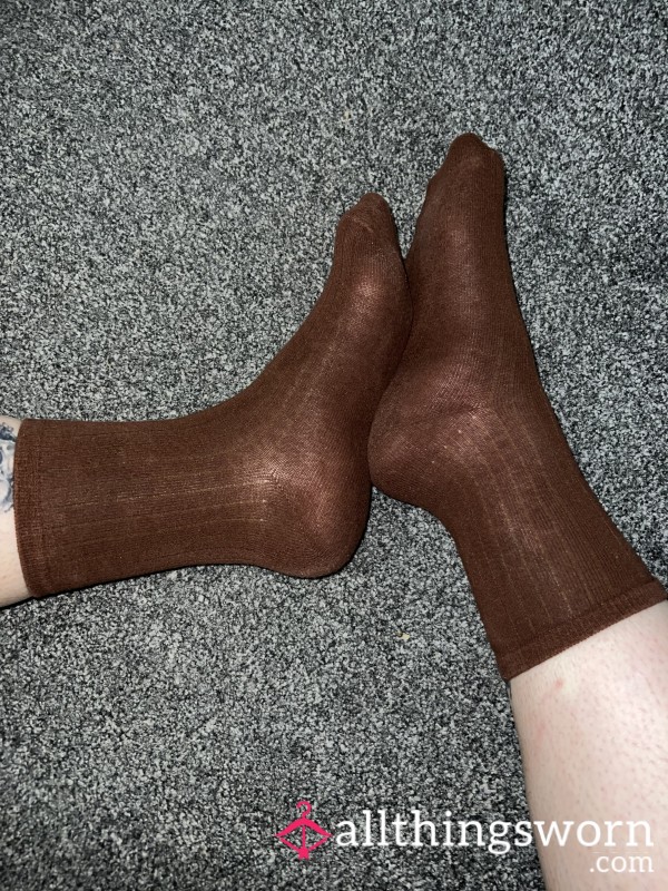 Brown Crew Socks