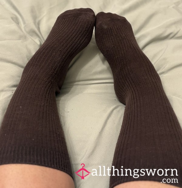 Brown Crew Socks - Dirty & Devine
