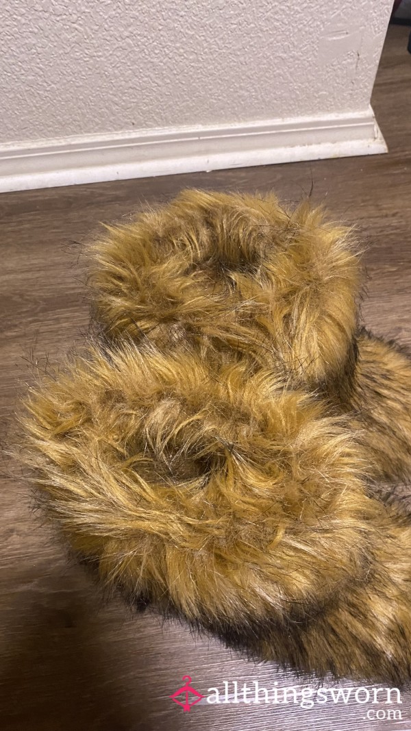 Brown Furry Boots