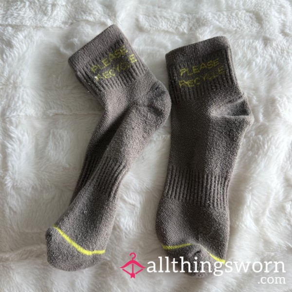 Brown Gym Crew Socks