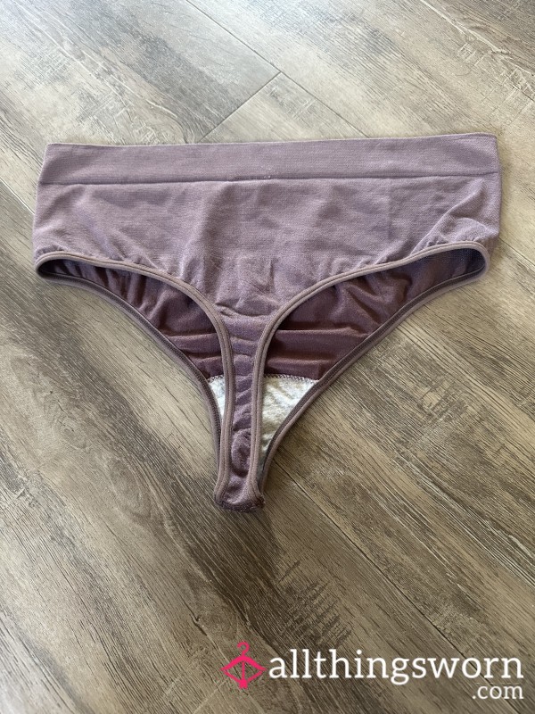 Brown High Waisted Thongs Size 1XL