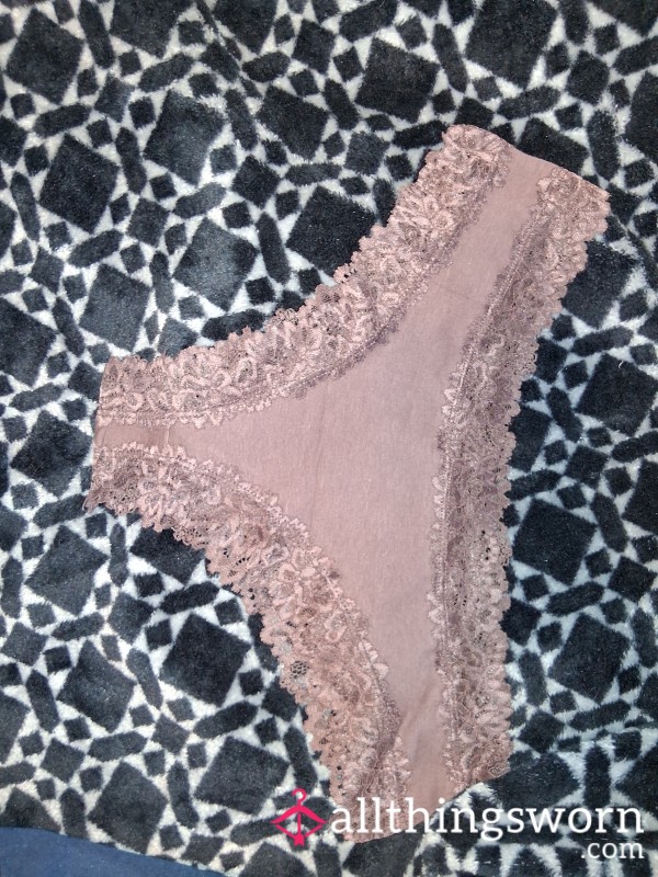 Brown Lacy Cheeky Panties