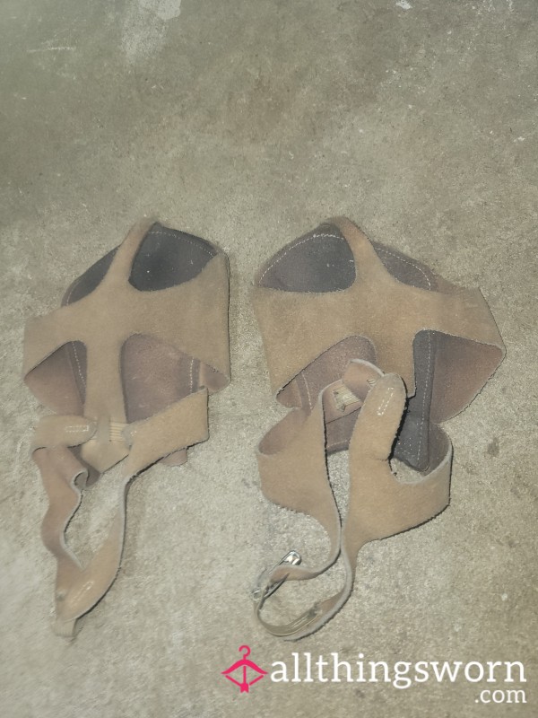 Brown Leather Dance Sandasols - Capezio - Size 11 - 26 Years Old!