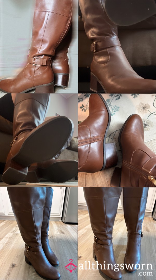 Brown Leather Marc Fisher Boots