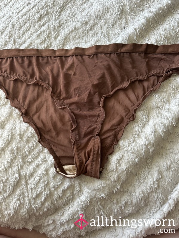 Brown Mesh Panties