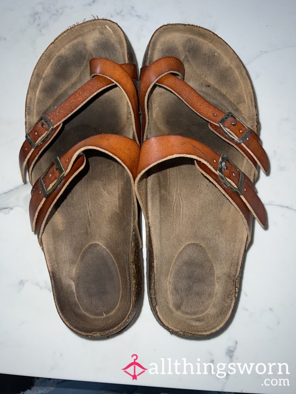 Brown Overworn Sandals