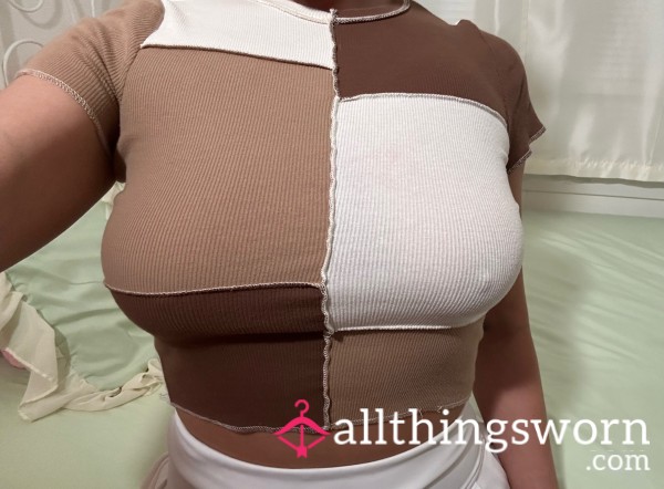 Aphrodite’s Brown Patch Tee Shirt | Daywear, Sleepwear, Or Gym Wear
