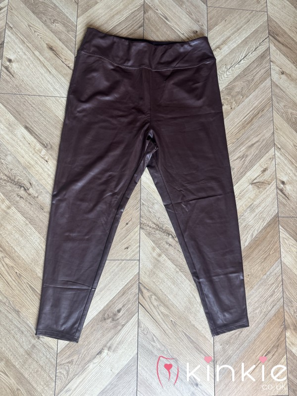 BROWN PVC TROUSERS 💦 C*m WEAR ME SISSYS