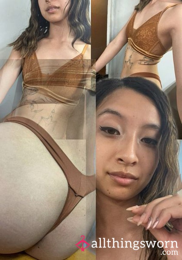 Brown Seamless Thong