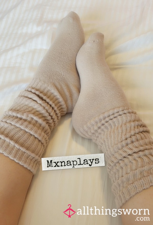 Brown Soft Scrunch Socks