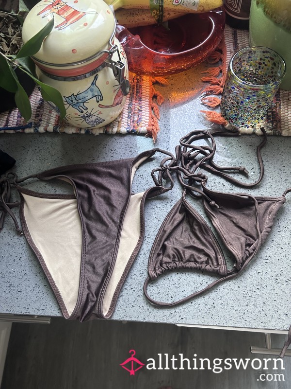 Brown Sparkly Bikini