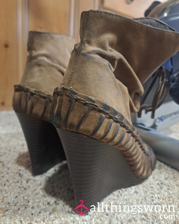 Brown Suede Ankle Boots