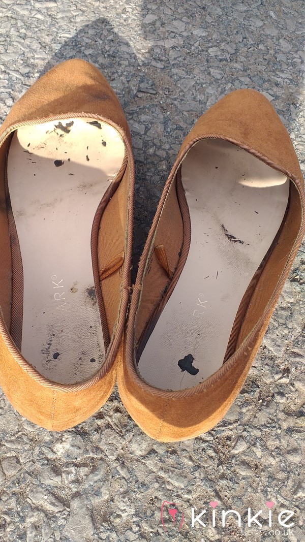 Brown Suede Flats. Ruined Already Can Wear Longer . Pics And Postage Inc £25
