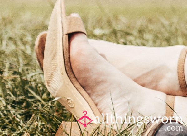 Brown Suede Heels; Size 7.5