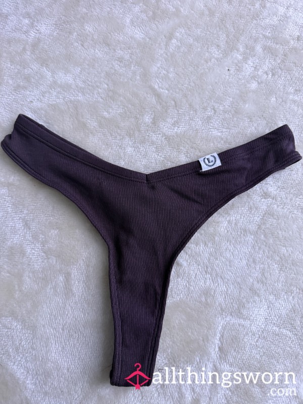 Brown Thong Worn