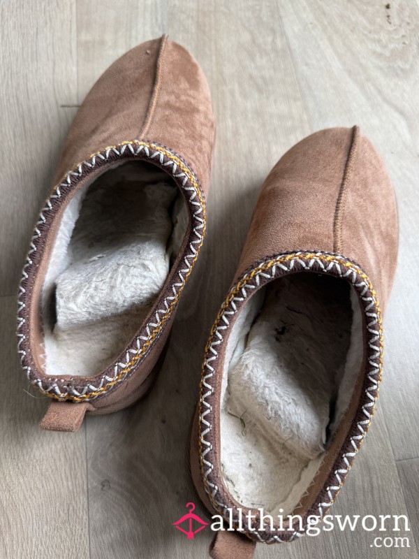 Brown Worn Down Slippers