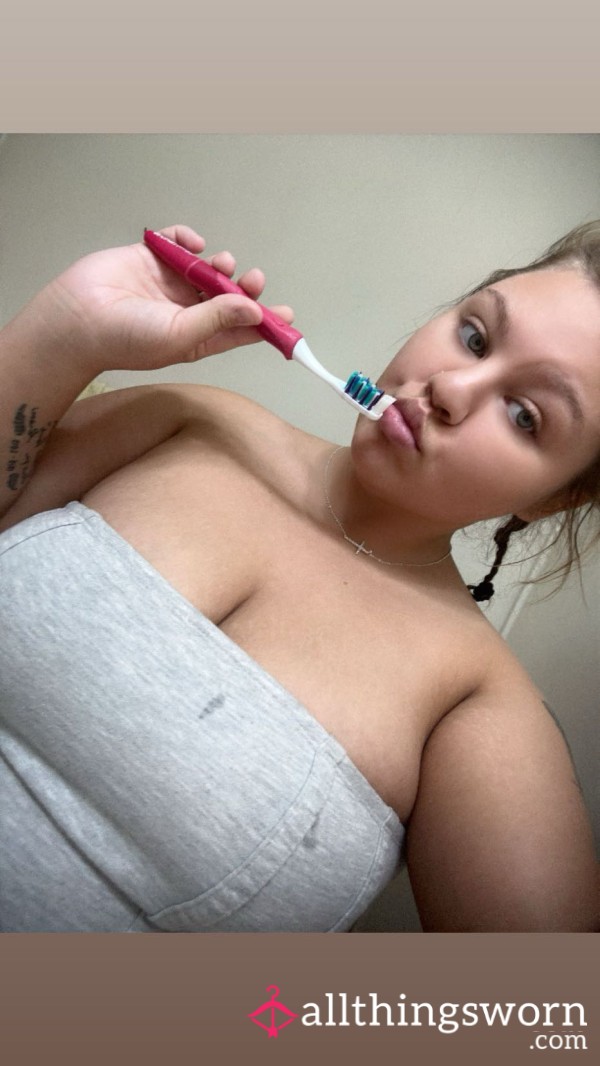 Brushing My Beautiful Teeth While Teasing A Bit