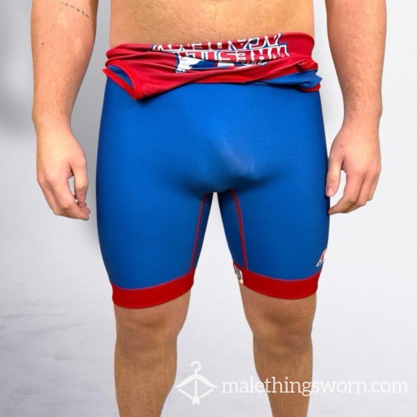 Brute Adult Large Wrestling Singlet 2 Sided Red Blue Mens