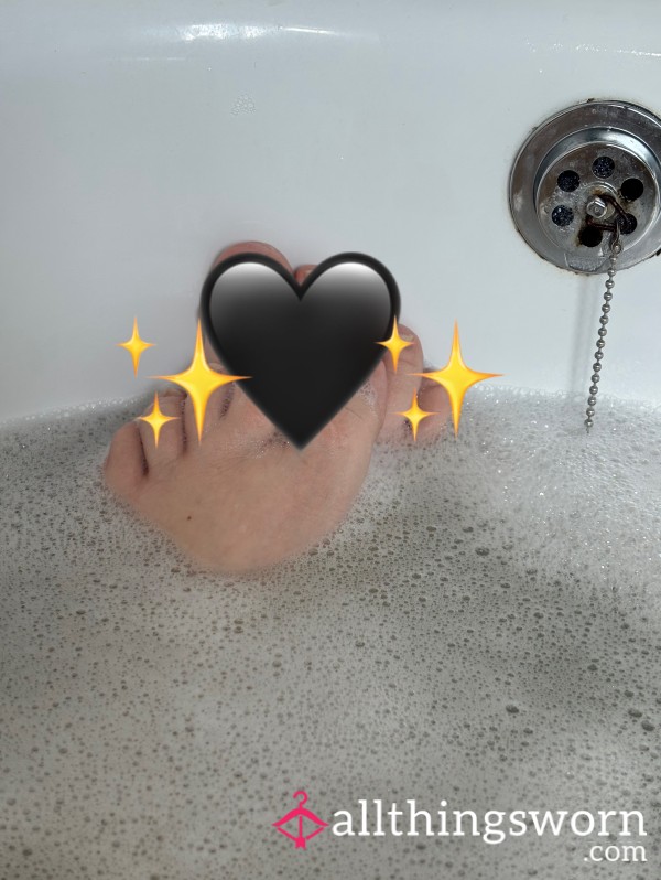 Bubble Bath Feet Pics (before & After)