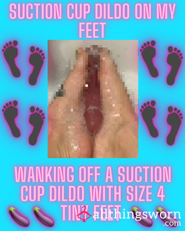 Bubble Bath Suction Cup Di**o Foot Wanking