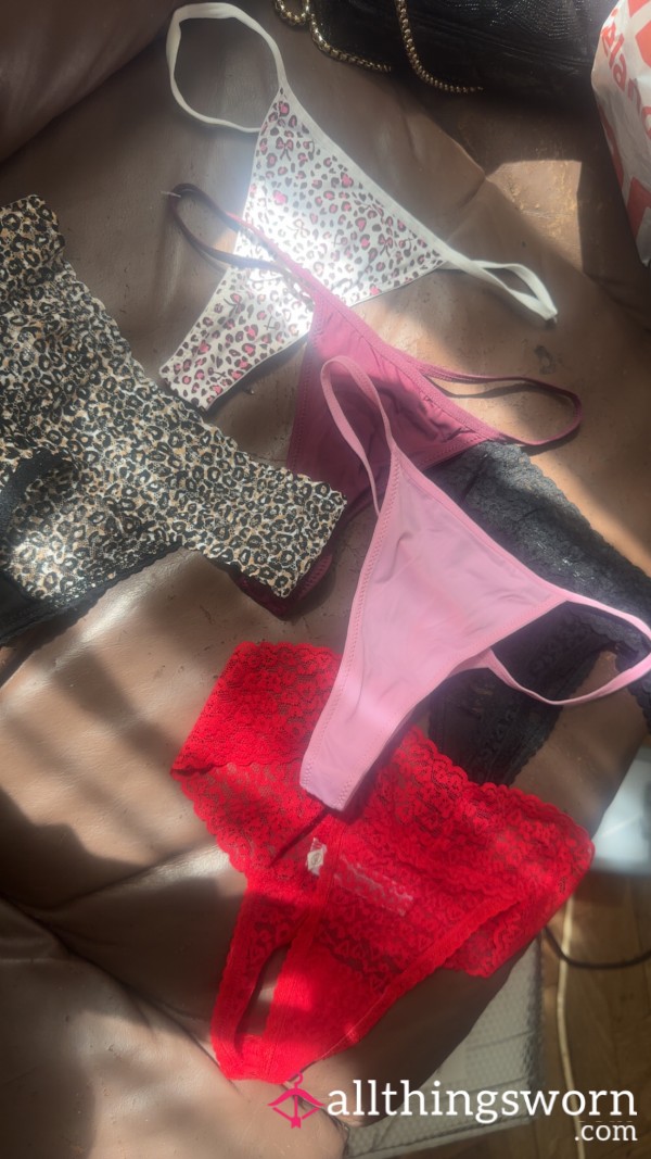 👙 Bundle Of 6 Worn Thongs – Bratty, Soaked & Scented