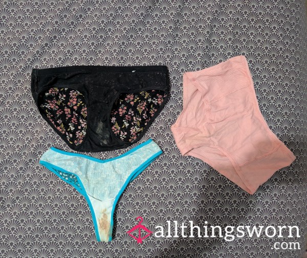 Bundle Of Underwear 3 Day Worn By Rainbow 🌈🌈🌈🌈💕