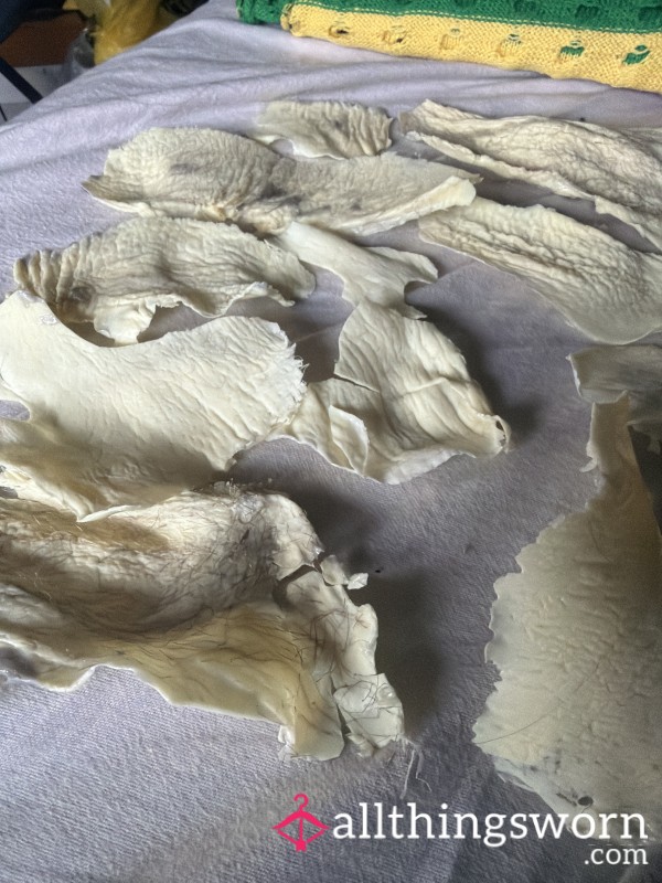 Bundle Of Used Wax Strips With Hair – Personal Wax Session