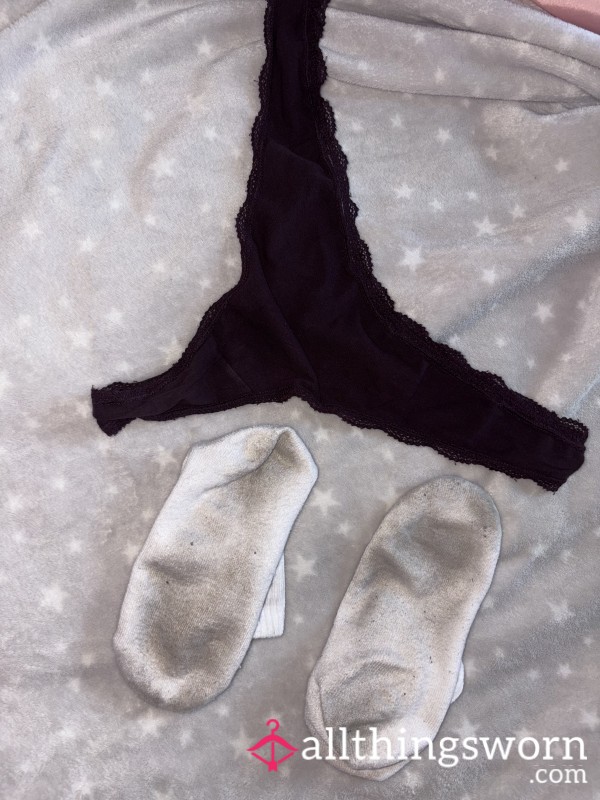 🌺 BUNDLE 🌺 Thong And Socks 12hr Wear