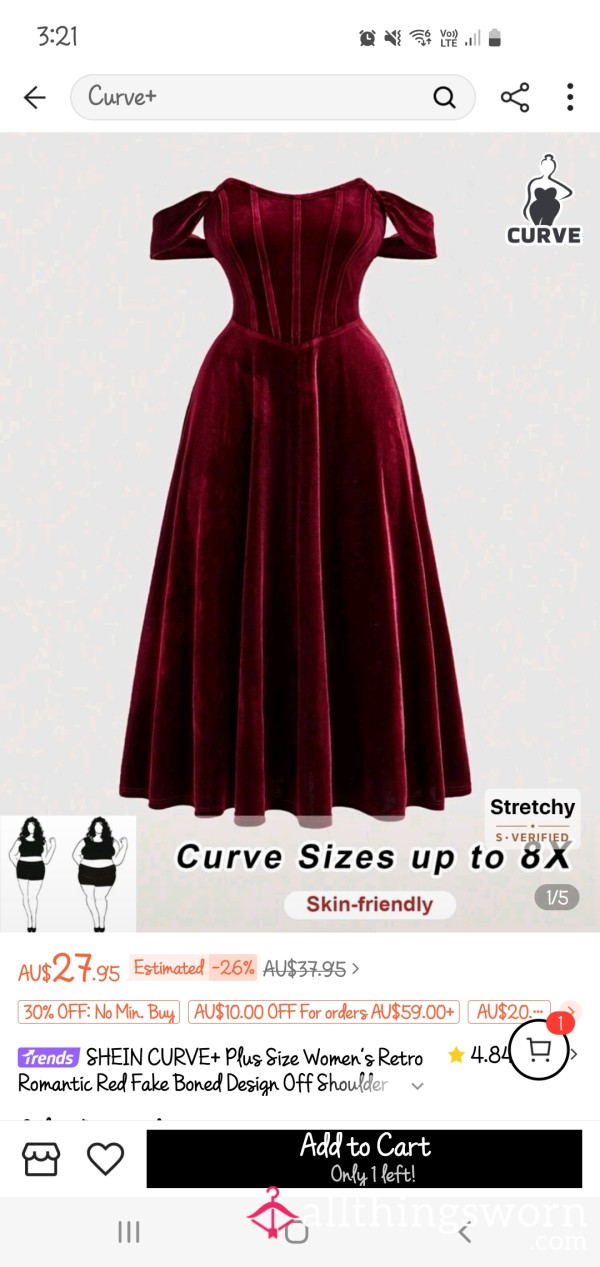 Burgandy Velvet Dress