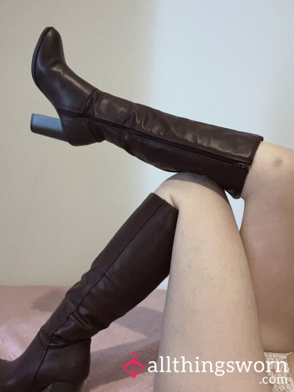 Burgendy Knee High Kinky Boots