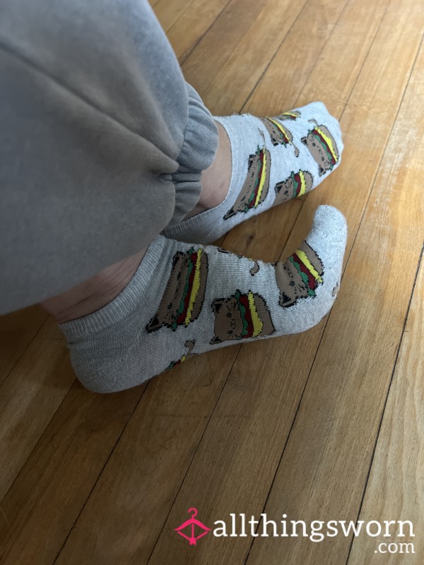 Burger Kitty Socks.