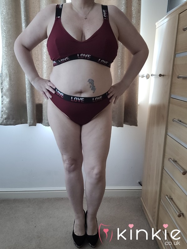 Burgundy Bra And Knickers