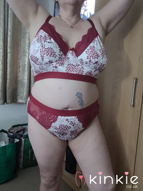 Burgundy Bra And Knickers