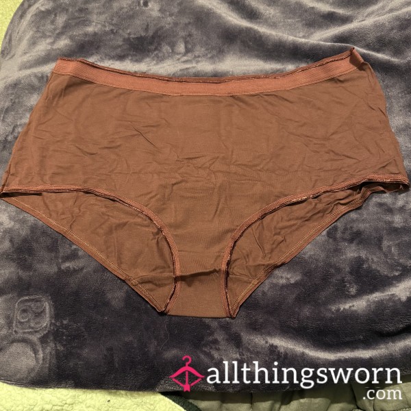 Burgundy Cotton Fullback Knickers