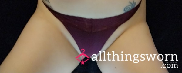 Burgundy Cotton VS Thong