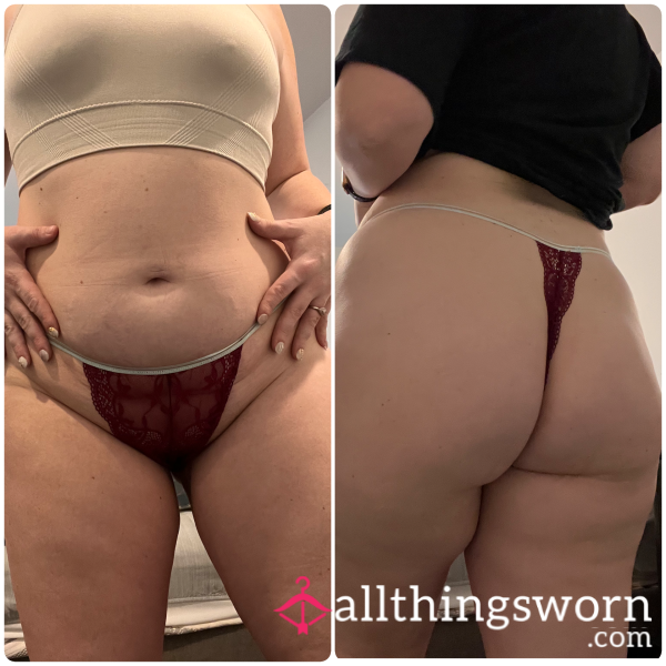Burgundy G String
